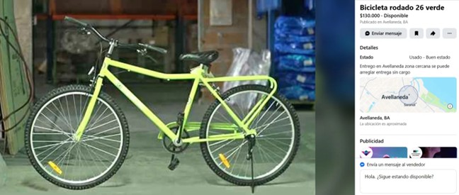 Ferraresi regala bicicletas y después se venden en marketplace